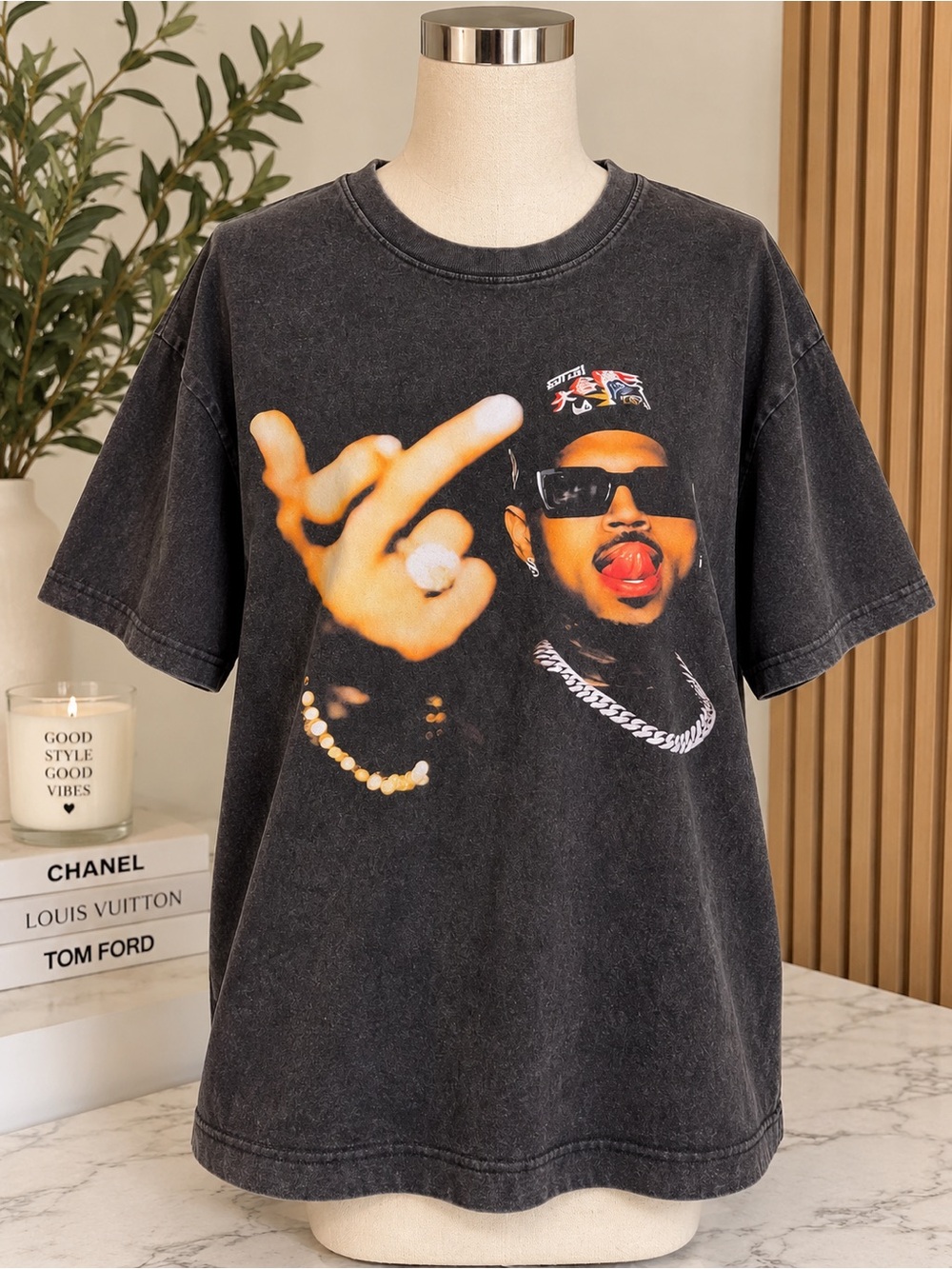Target Black Graphic Short-Sleeve Tee with Photo Print